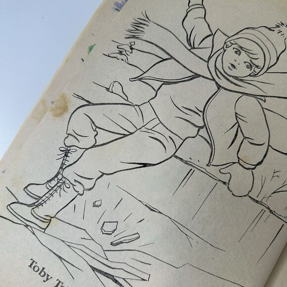 Vtg 1979 Lassie Landslide At Roberts Range Coloring Book Golden READ - Picture 10 of 13